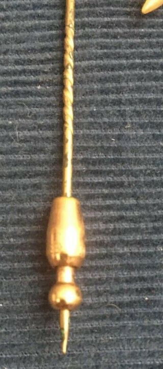 Antique Vintage Tiger Claw Stick Pin 3