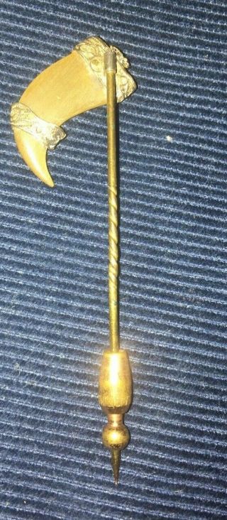 Antique Vintage Tiger Claw Stick Pin 5
