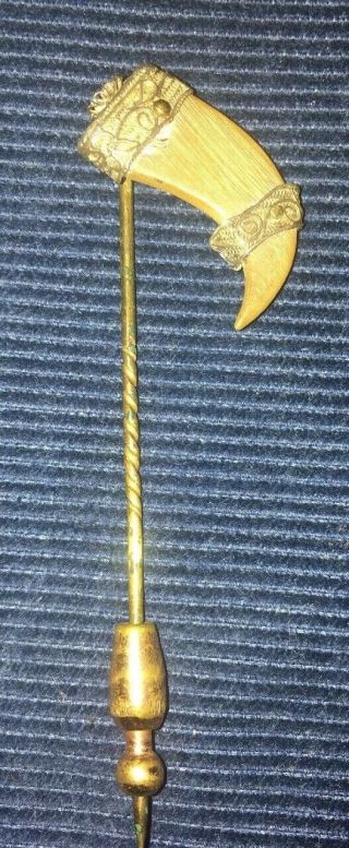 Antique Vintage Tiger Claw Stick Pin 6