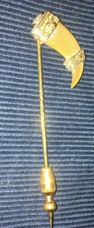 Antique Vintage Tiger Claw Stick Pin 7