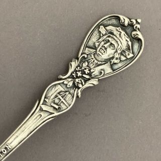 Chicago Worlds Fair Columbian Exposition Sterling Silver Souvenir Spoon 1893