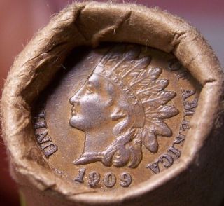 1909 Indian Head/1899 Indian Head Cent Ends Mixed Antique Roll Pictured 8573