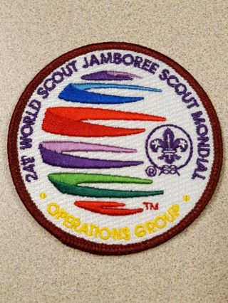 2019 World Scout Jamboree 24th Operations Group Staff Ist Patch Badge - Rare