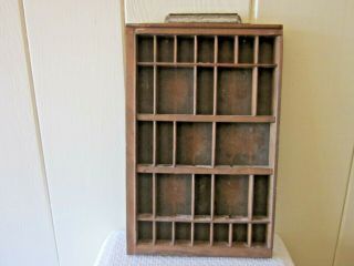 Antique Vintage Hamilton Divided Printers Typeset Drawer Tray Case Shadow Box