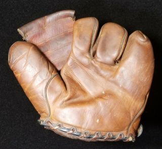 1930s Tru - Sport Leather Baseball Glove Mitt Vtg Antique