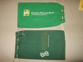 2 Vintage Bank Bags The Peoples National Bank Of Central Pennsylvania
