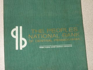 2 Vintage Bank Bags THE PEOPLES NATIONAL BANK OF CENTRAL PENNSYLVANIA 3