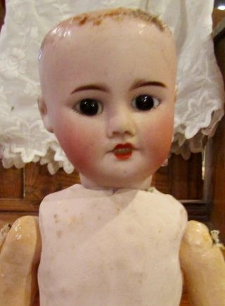 Antique 16 " French Bisque Perfect Sfbj 60 Doll On Body
