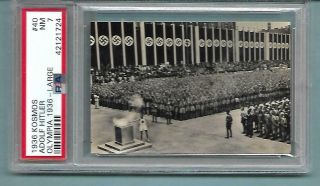 1936 Kosmos 40 Cigarette Card Of The World War 2 German Chancellor Grade Psa 7