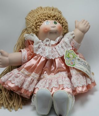 Cabbage Patch Kids Vtg Porcelain Collector Doll Jessica Louise Blonde 16 " Ww