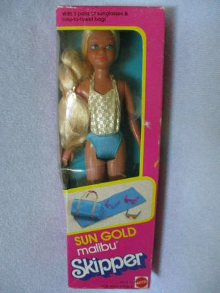 Vintage Sun Gold Malibu Skipper Doll,  1983 - Nrfb Long Blonde Hair