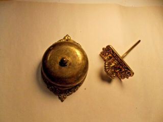 Antiqued Victorian Mechanical Twist Door Bell Ringer