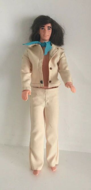 Vintage 1988 Mod Rooted Hair Ken Doll In 70’s Leisure Suit And Scarf