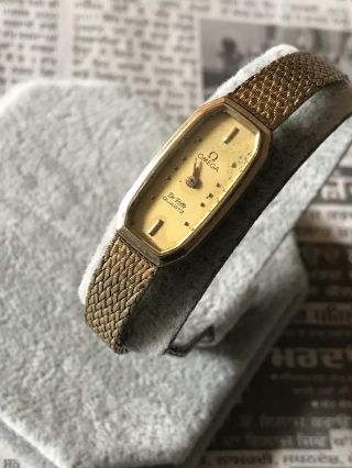 Vintage 10 Kt.  Gold Filled Omega Ladies Watch And Bracelet Parts/repair
