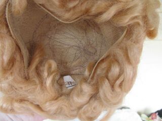 vintage mohair Doll Wig Size 11 light red - 9 3