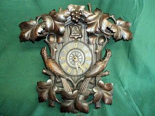 Vintage/antique Cuckoo Clock Made In Germany Repair Restoration Or Parts