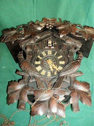 Vintage/Antique cuckoo clock made in Germany Repair Restoration or parts 2