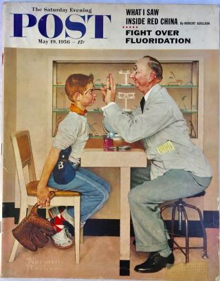 Saturday Evening Post May 19 1956 Norman Rockwell Cover Glasses Entire Mag