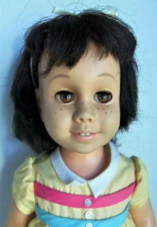 Mattel Vintage 20 " Chatty Cathy As Found,  Brown Hair,  Brown Eyes,  Cloth Cover
