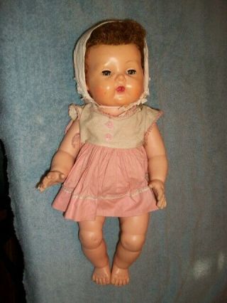 Vintage 15 " Rubber American Character Tiny Tears Doll Gc