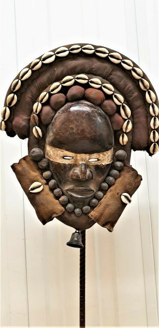 The Cowries Dan Deangle Mask With Bell Cote d ' Ivoire Fes - 100 6
