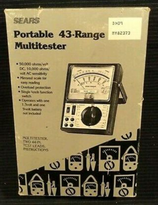 Vintage Sears Portable 43 Range Multitester 5190