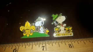 Boy Scout Bsa Vintage Pins Snoopy Cub Scouts 1960 