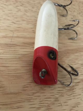 2 Vintage Fishing Lures Red and White Unbranded 3