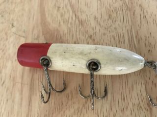 2 Vintage Fishing Lures Red and White Unbranded 4