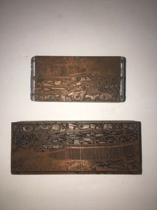 Metal & Wood Printing Press Block Stamp