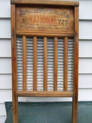 Antique/vintage National Washboard Co.  No.  725 Galvanized Tin