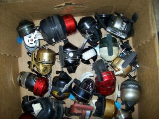 30 - VINTAGE CLOSED FACE SPINNING CASTING REELS 8