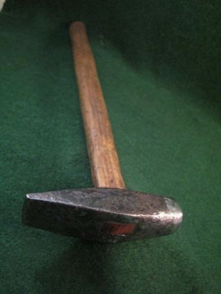 Primitive Hammer Forged Hand Made Handle The 2 3/4 In Head Is Tight 9 In Handle