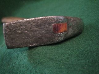 Primitive hammer forged hand made handle the 2 3/4 in head is tight 9 in handle 3