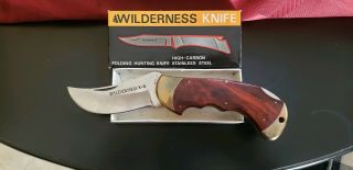 Vintage O.  M.  O.  R.  Wilderness K - 9 Japan 1 Blade Skinner Lockback Knife Rare