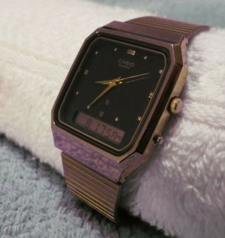 Vintage watch CASIO AQ - 900 Analog - Digital Quartz alarm chronograph dual time WR 2