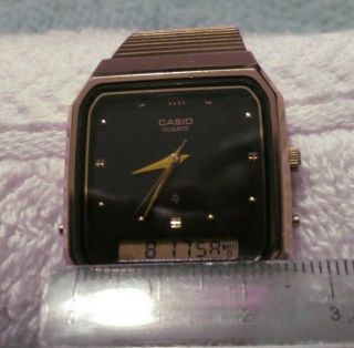 Vintage watch CASIO AQ - 900 Analog - Digital Quartz alarm chronograph dual time WR 4