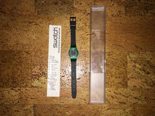 Vintage Swatch Watch Quartz Swiss Made With Case And Booklet 755