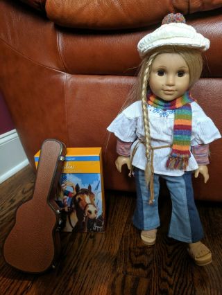 American Girl Julie Albright Blonde Hair Doll,  Book Set,  And Guitar