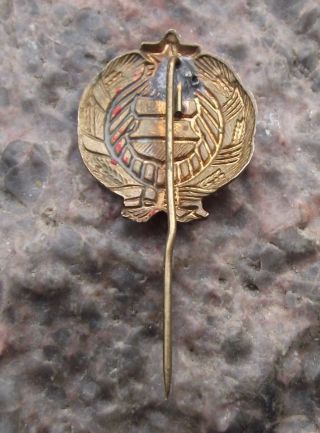 Antique Hungarian People ' s Republic Hungary National Emblem Communist Pin Badge 2