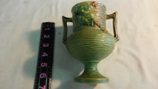 Antique ROSEVILLE Pottery BUSHBERRY ART DECO Tall Handled Vase 156 - 6 2
