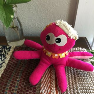 Vintage Dakin Dream Pets Pink Party Octopus Stuffed Plush Display Cute