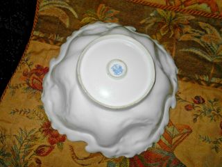 Antique Royal Bayreuth Floral Sculptured Porcelain Bowl Pearlescent Opal Finish 3