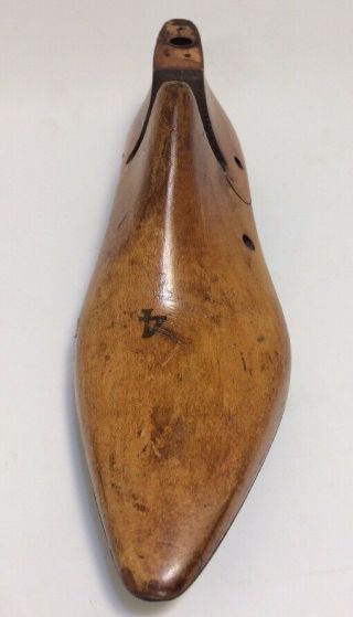 Vintage Wooden Shoe Form Mold Size 9 Or 10 Wood Left Foot