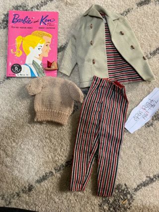 Vintage Barbie 1961 - 62 Open Road 985 Doll Outfit Incomplete
