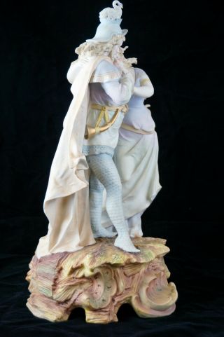Bisque embracing couple English? French? or Italian? figurine early to pre 1900 2