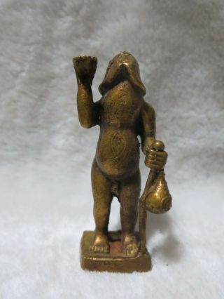 Paladkik Amulet Thai Love Charm Magic Bronze Talisman Statue Rich Luck Money