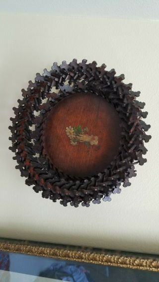 Antique Tramp Art - Crown Of Thorns Rare Museum Folk Art Traditional Tattoo