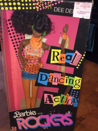 Vintage 1986 Barbie And The Rockers Real Dancing Action Doll Dee Dee 3160 Nib
