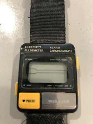 Seiko S229 - 5000 Pulsemeter - Vintage Digital Watch - Strap